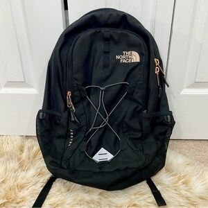 The North Face Black Jester Women’s Backpack Rose Gold/ Burnt Coral Metallic Acc